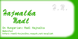 hajnalka madl business card